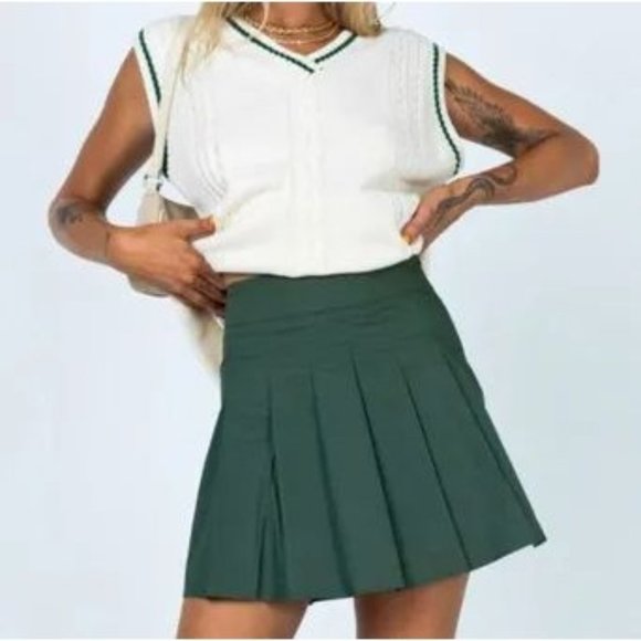 Princess Polly Dresses & Skirts - Princess Polly Lei Lei Pleated High Rise Mini Tennis Skirt Women's 2